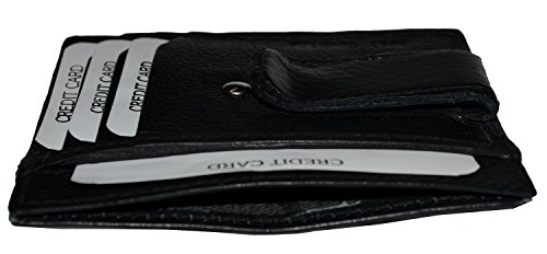 Leatherboss Metal Money Clip Wallet with Id Window - Black2
