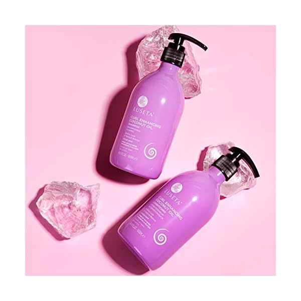 Luseta-Curl-Enhancing-Coconut-Oil-Shampoo-Conditioner-SetUnlimited-Bounce-and-Definition-Reduce-Frizz-and-Repair-Dry-Hair-for-All-Curl-Types-Sulfate-Paraben-Free-2-x-169oz Luseta Curly Hair Shampoo & Conditioner Set with Coconut Oil, Unlimited Bounce and Definition for wavy and Coily hair, Reduce Frizz and Repair Dry Hair, for All Curl Types Sulfate Free 16.9Fl oz à 2