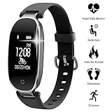 podometro mujer ✔ Mayor Compatibilidad y Batería de Larga Duración - la aplicación es compatible con Smartphones con sistema de Bluetooth 4.0 y es compatible con iOS 8.0 o superior y Android 4.3 o superior. La carga tarda en completarse 2 hora aproximadamente y, una vez cargado completamente, dura en reposo hasta 7 días.