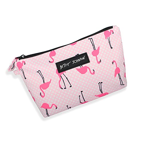 Pochette maquillage Betsey Johnson en polyester léger avec poche interne