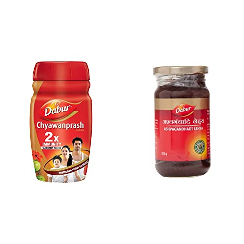 Image of Dabur Chyawanprash 2X Immunity - 1kg & Dabur Ashwagandhadi Lehya - 225 g