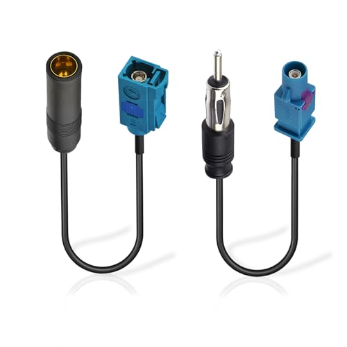 Antenne FM Dipôle 75 Ohm Avec Câble Coaxial 3m - Connecteur F, Adaptateurs Inclus, Pour Tuner HiFi, Autoradio, DAB