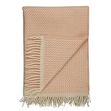 RØROS TWEED - Mello - Wolldecke aus norwegischer Lammwolle - Design von Skogstad und Wærnes - Deckenmaße: 150 x 210 cm (150 x 210 cm, 5753 - Powder Pink)