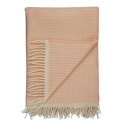 RØROS TWEED - Mello - Wolldecke aus norwegischer Lammwolle - Design von Skogstad & Wærnes - Deckenmaße: 150 x 210 cm (150 x 210 cm, 5753 - Powder Pink)