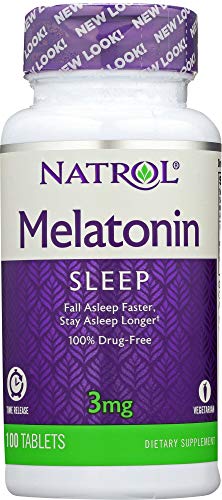 Natrol Melatonin 3 mg Sleep Time Release Dietary Supplement Tablets 100 ea (Pack of 4) - image 1