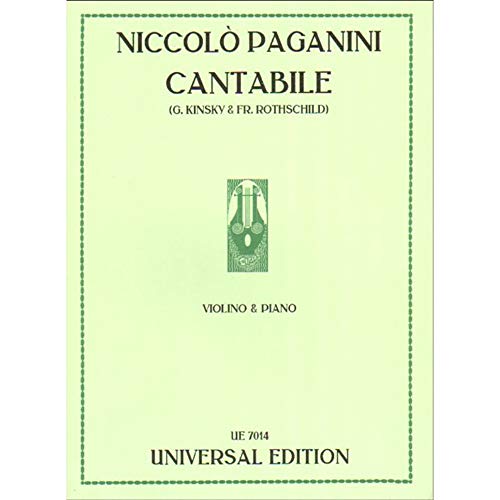 Paganini: Cantabile in D Major, MS 109, Op. 17