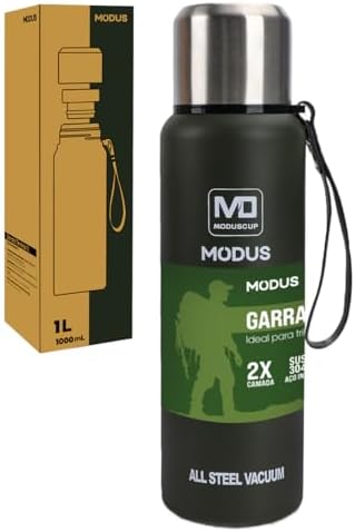 Garrafa Térmica Inox Parede Dupla Portátil Com Bolsa 1000ml/1500m...