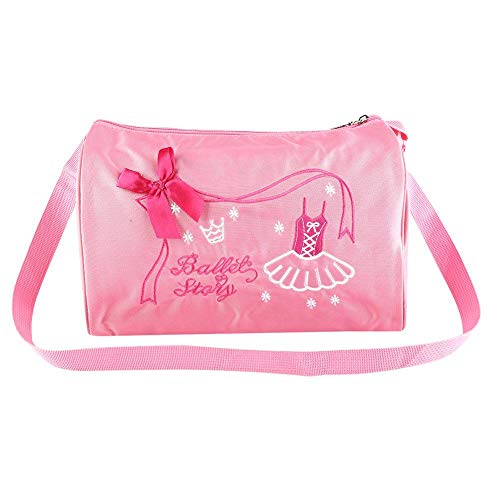 Alomejor Bolsa Ballet niñas, Bordado Elegante Ligero, Mochila Cruzada natación, para Escuela Danza Actividades for niñas Bailarinas Estudiantes Deportistas