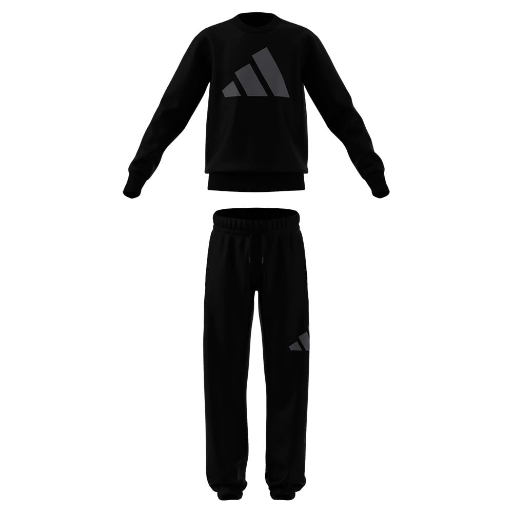 adidas Unisex - Bambini e ragazzi Essentials Jogger Track_Suit, black/grey five, 15-16 Years