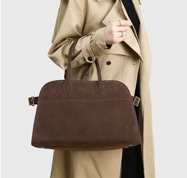 Brown Faux Suede Handbag Tote Hobo Bag for Women 2026, Women'S Top-Handle Handbags, 15” or 17” Large Capacity