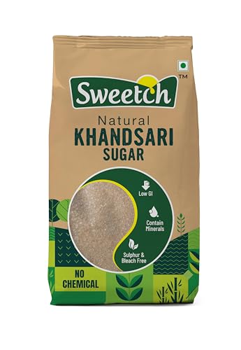 Image of Sweetch Khandsari Sugar (Raw cane Sugar) Pure Natural Sugar Contain Minerals, Low GI, No Chemical, Sulphur & Bleach Free | For Baking & Cooking (Khandsari Sugar (Raw can Sugar), 500 gm (Pack of 1))