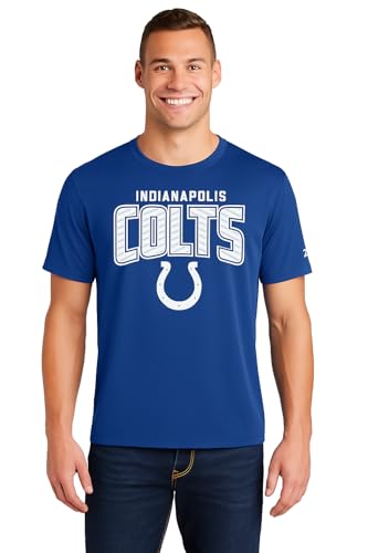 Zubaz NFL Men's Hail Mary Team Color Short Sleeve T-Shirt, Indianapolis Colts, 5X-Large