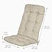 Beautissu Hochlehner Auflage 120x50x8cm - Sitzpolster für Gartenstühle Outdoor Stuhlkissen hoch – Gartenstuhlauflage für Hochlehner in Natur - Flair HL