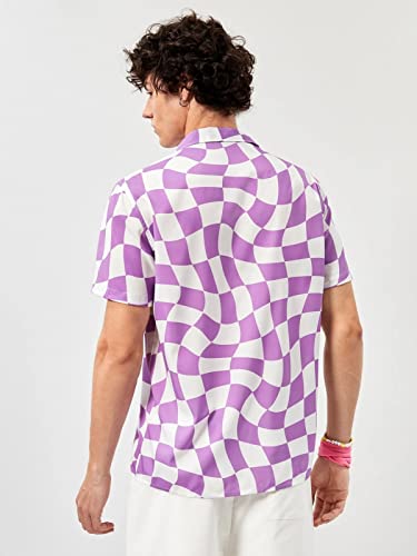 Image of Leriya Fashion Men's Casual - Button Down Summer Shirt for Mans | Regular Fit Shirts for Man | Ideal for Travel |Picnic |Rayon Half Sleeve Printed Shirt's