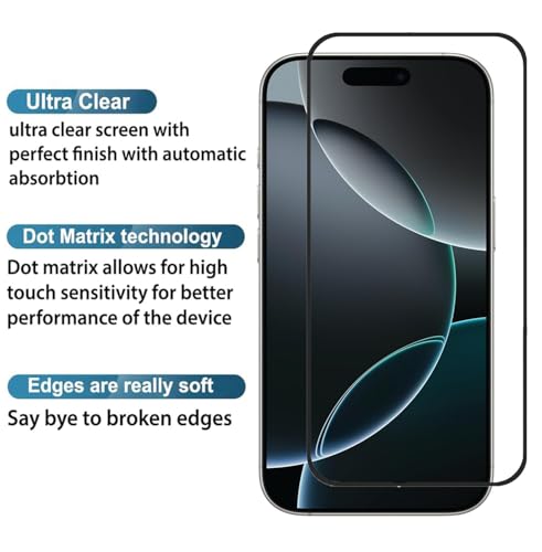 Image of FabeKee Tempered Glass Screen Protector Compatible for iphone 16 pro | Front And Back Screen Guard With camera lens protector 3 in 1 (iphone 16 pro)