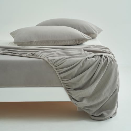 JIANINGHOME Sábana bajera de franela de algodón cepillado de 200 x 220 pulgadas, súper suave, acogedora y cómoda, adecuada para otoño, invierno y primavera
