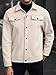 Men's Lapel Woolen Blend Business Jacket Fashion Leisure Sports Coat Trendy Casual Button Up Long Sleeve Jackets (Apricot,Large)