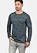 Blend BHDan Herren Strickpullover Feinstrick Pullover mit Rundhalsausschnitt Baumwollmischung Label-Patch Regular fit, Größe:M, Farbe:Navy (70230)