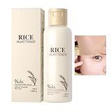 Tónico de Agua de Arroz,100ml Cuidado Facial Reafirmante e Hidratante - Hidratante Tónico Facial de Arroz,Rutina de Belleza Diaria para Piel Seca Grasa Sensible Viaje Mañana Noche