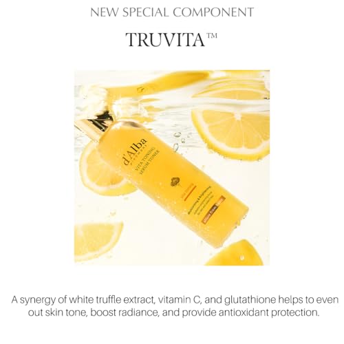 Image of d'alba Piedmont White Truffle Vita Toning Serum Toner, Glass Skin with Double Vitamin Skincare, Face Moisturizer, (6.09 fl. oz)