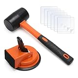 Floor Gap Fixer Tool with Rubber Hammer & 6 Reusable Adhesive Pads, Enhanced Suction Cup Floor Suction Cup Tool, Laminate FloorGap RepairTool for Laminate, Wood, Tile & Vinyl Flooring