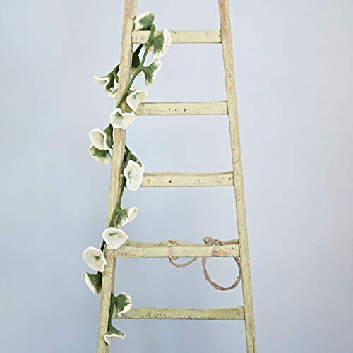 Guirnalda de fieltro, diseño de flores, colores naturales, longitud aproximada de 160 cm Cover