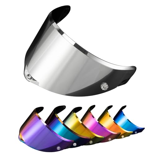 psler Pista GP RR visor - Pista Helmet Visor Motorcycle Face Shield Replacement for Pista GPR CORSA-R Pista GPRR RACE 3,Deep Silver-Mirror
