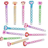 24 Packs Bulk mini Heart Shape Bubble Wands,Valentine Party...