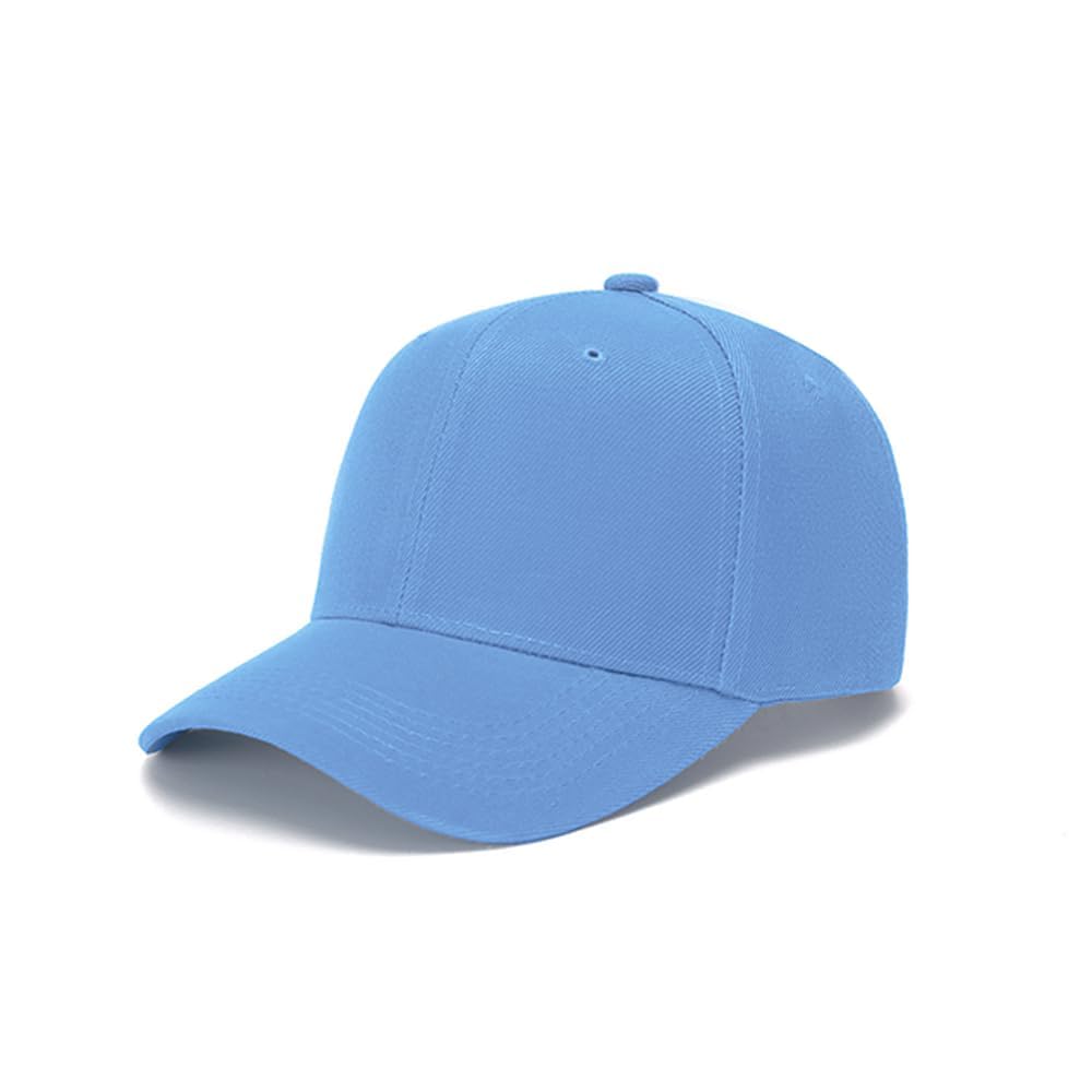 ZH Gorra de béisbol ajustable lisa, lote de 12 gorras unisex con diseño en blanco