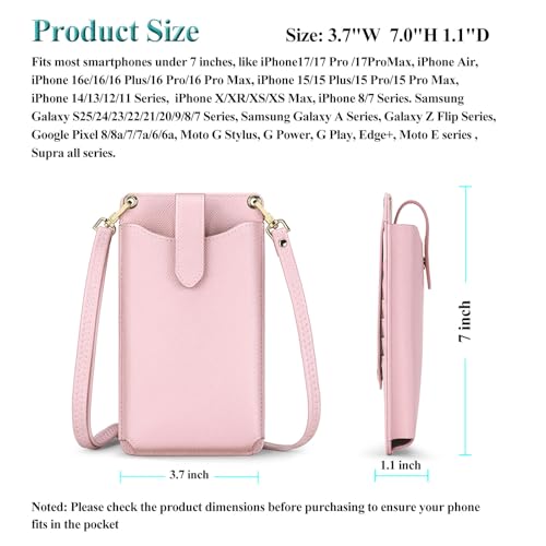 Image of Peacocktion Small Crossbody Cell Phone Purse for Women, Lightweight Mini Small Crossbody Bags for Women with Card Slots