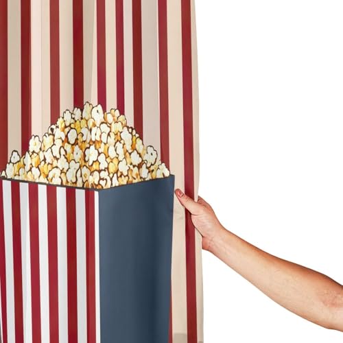 Rideau de douche popcorn polyester 183x183 cm avec 12 œillets