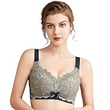 Baetty Women Wireless Wirefree Minimizer Bras Womens Blue 40DDD 40 DDD Triple D