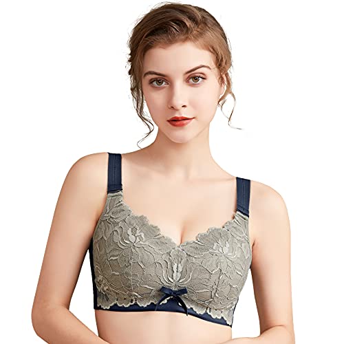 Baetty Women Wireless Wirefree Minimizer Bras Womens Blue 40Ddd 40 Ddd Triple D #TOP14