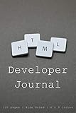 blank html template  HTML Developer Journal: Notebook Journal, Blank Wide Ruled Lined 120 Page Notebook for Developers