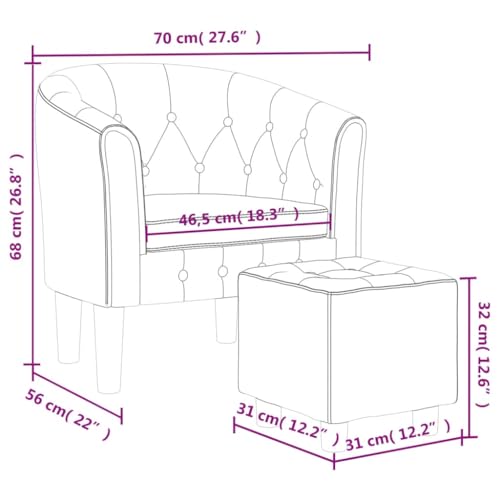 Sillón Tub Plegable Marrón miniatura 3