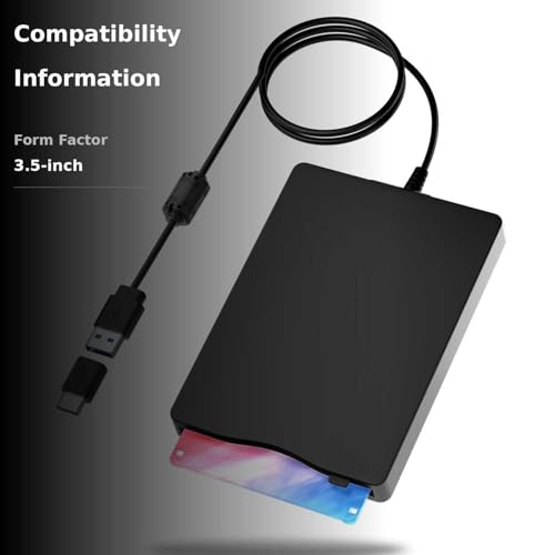 image for Yaeonku Floppy Disk Reader,External Floppy Drive, 3.5