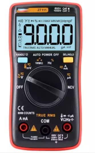 Close-up of the ZT-111 Digital Multimeter display and controls