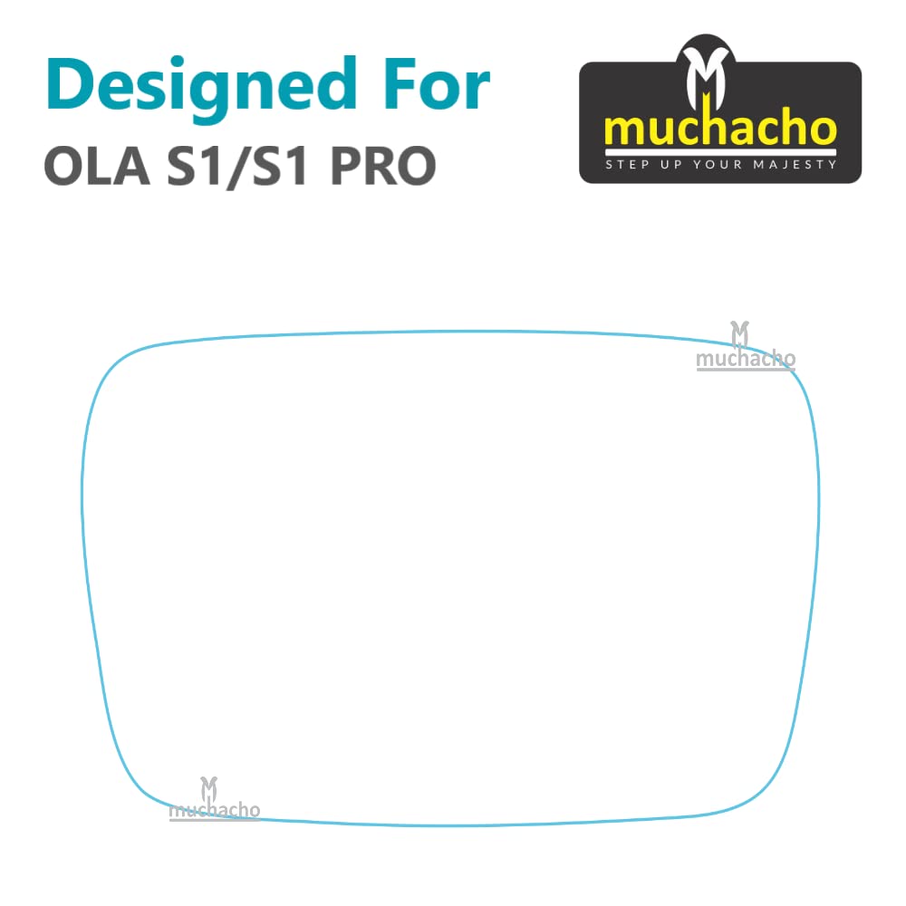 MUCHACHO Tempered Glass Screen Protector Full Screen Guard for Electric Scooter Ola S1 / S1 Pro/Ola S1 Air Gen 2 - (Tougher Than 9H) with Easy Installation Kit, Clear 4