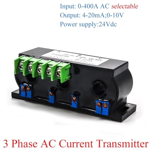 Transmetteur triphasé boîtier perforation AC 0-10A stable - 6