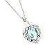 Zahara Memorial Urn Necklace (20 Inches) with Velvet Pouch & Fill Kit | Aquamarine Angel Heart Pendant and Chain (Nickel Free)