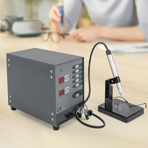 Image of Automatic Spot Welding Machine, Pulse Argon Arc Welding Machine, 11.02x6.1x9.25in Portable Handheld Welding Machine with 2 LCD Screens, 3ms-30ms Welding Time, IP21 Protection Level, Welding Gun