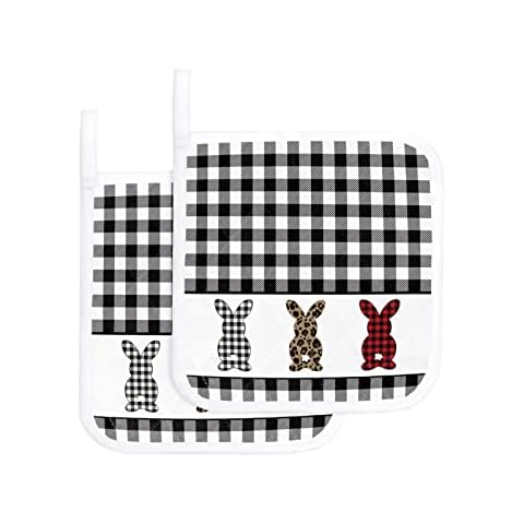 Happy Easter Bunny Potholder Set of 2 Cover