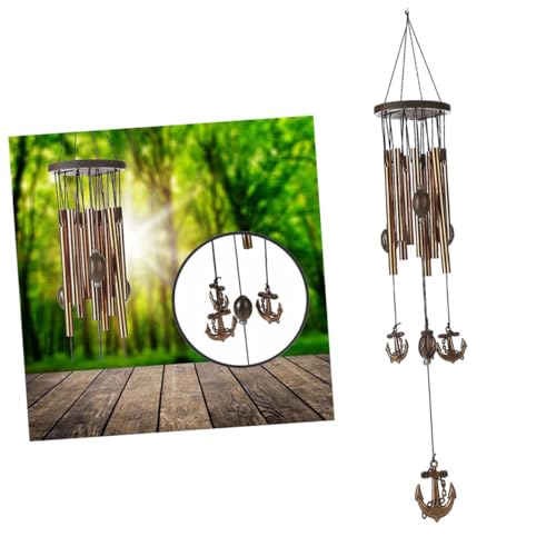 Carillons éoliens en métal d'ancre vintage contre le stress, cloches de maison zen