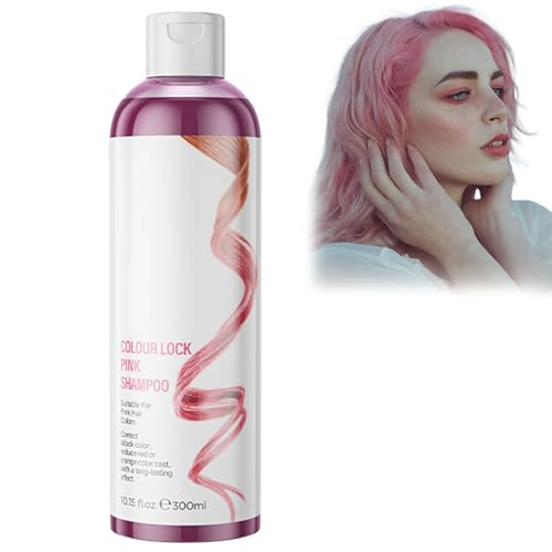 Farbwaschmittel Farbabscheidungsshampoo – Farb-Schutz Shampoo für gefärbtes Haar - Colour Lock Formel, Farberhalt & Auffrischung (Rosa, 300 ml) – Ideal für Groups of Whitening Skin, Hautaufhellung