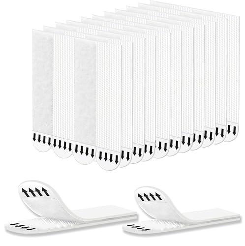 Image of Large Picture Hanging Strips Heavy Duty,12Pairs(24 Strips)Sticky Picture Hangers for Walls,Hanging Pictures Without Nail,Damage Free No Nails Refill Adhesive Poster Strips, White