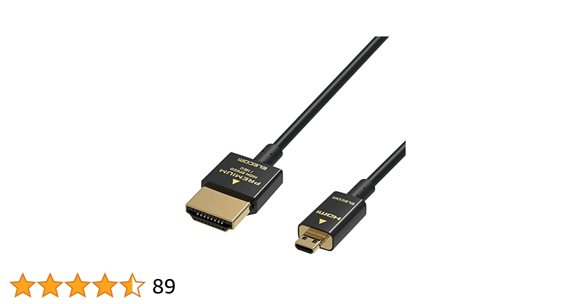 エレコム micro HDMI ケーブル 1m 4K × 2K対応 スーパースリム ブラック DH-HD14SSU10BK Amazon | エレコム micro HDMI ケーブル 2m 4K × 2K対応
