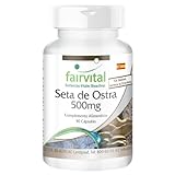 Fairvital | Seta de Ostra 500mg - Pleurotus ostreatus (Gírgola) - VEGANA - Dosis elevada - 90 Cápsulas - Calidad Alemana