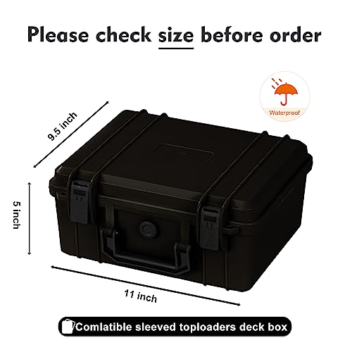 toploaders Card Case Holder Deck Box Organizer Trading Card Storage Box Comlatible with Baseball Card,Sport Cards… (black)