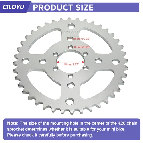 Image of 40 Tooth Sprocket 420 Chain 40mm Bore Replacement for Coleman BT200X CT200U-EX CT200U CT100U CC100X Baja Doodlebug DB30 TrailMaster MB200 MMB80 MMB105 Mini Bike Predator 212 196cc Engine Parts