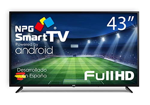 Televisor NPG LED 43" Full HD, Smart TV Android, WiFi, Bluetooth, TDT2 H.265, PVR